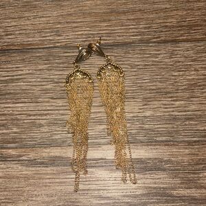 Chic Gold Chain Tassel Earrings